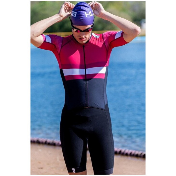 2026 HUUB Mens Tri Band Pro Tri Suit TRIBPTSBW - Burgandy / Wine